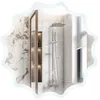 Image de COSTWAY 60 cm Miroir de Salle de Bain à LED avec 3 Couleurs Luminosité Réglable Bord Ondulé Interrupteur Tactile et Antibuée
