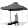 Image de COSTWAY Tonnelle de Jardin Pliante 3 x 3M-Sac de Transport à Roulettes-3 Hauteurs-6 à 8 Personnes-Tissu Oxford Imperméable-Gris