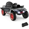 Image de Voiture Électrique Enfant Audi 12V avec Télécommande 24G 2 Vitesses Faible/Élevée Musique Bluetooth MP3 et Port USB 30KG MAX