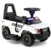 Image de DREAMADE Voiture Electrique de Police Enfants Véhicule Enfants Véritable Mégaphone Voiture Enfants Musique Sirène Clignotante
