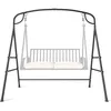 Image de GOPLUS Portique Balançoire Extérieur 1 Place 180x133x182CM-Siège Suspendu Hamac pour Porche-Charge 300KG sans Banlançoire