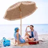 Image de COSTWAY Parasol de Plage Inclinable Hawaïen - Ø220 x H2135 cm - Toit en Paille PP à 7 Couches - 8 Baleines - 30°Réglable