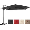 Image de COSTWAY Parasol Déporté Pliable Ø3M avec Base Croisée-Rotation à 360° 3 Réglages dInclinaison-Event pour Jardin et Terrasse Noir