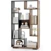 Image de GOPLUS Bibliothèque Salon 70x20x120CM-Plusieurs Etagères Bacs Cubes Ouvertes pour Salon/Bureau Charge 15+10KG Noyer