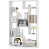 Image de GOPLUS Bibliothèque Salon 70x20x120CM-Plusieurs Etagères Bacs Cubes Ouvertes pour Salon/Bureau Charge 15+10KG Blanc