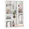 Image de COSTWAY Bibliothèque avec 11 Compartiments Ouvertes Kits Anti-basculement pour Salon Chambre Bureau 74 x 24 x 106 cm Blanc