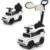 Image de Costway 3 En 1 Mercedes-benz Porteur Enfant Avec Poignée Détachable & Auvent Amovible,charge 25kg Pour 1-3 Ans Blanc