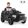 Image de Costway 12v Suv Chevrolet Tahoe Voiture Électrique Enfant Avec Télécommande 2,4g,charge 25kg Pour 3-6 Ans Noir