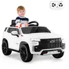 Image de Costway 12v Suv Chevrolet Tahoe Voiture Électrique Enfant Avec Télécommande 2,4g,charge 25kg Pour 3-6 Ans Blanc