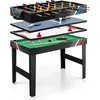 Image de Table Multi-jeux 4 en 1 COSTWAY-Baby Foot EnfantPing PongBillardPush hockey-125x97x83cm-en Bois-Accessoires Complets-3+ Ans-Noir