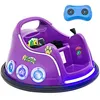 Image de COSTWAY 12V Auto Tamponneuse Electrique 360° pour Enfants Télécommande 2.4G avec Lumières Clignotantes & Musique 3-8 Ans Violet