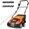 Image de GOPLUS Scarificateur Electrique à Pousser-Profondeur Réglable à 5 Positions-3 Hauteurs de Poignée-Sac de Collecte Amovible 55L