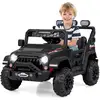 Image de Costway 12v voiture électrique enfant avec télécommande 2,4g, musique, led, démarrage lent & 3 vitesses (rouge)