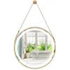 Image de Miroir Mural de Maquillage 60x60CM COSTWAY Sangle de Suspension&Lumière LED 3 Couleurs&Fonction Mémoire pour Salle de Bain Argent