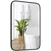 Image de Miroir salle de bain 70 x 50 cm, grand miroir mural rectangulaire, miroir maquillage cadre en aluminium