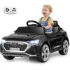 Image de Costway 12v Voiture Électrique Enfant Avec Télécommande & Volant,démarrage Lent, 3-8km/h, Charge 30kg Pour 3 Ans+ Noir