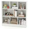 Image de Costway bibliothèque étagère à 8 cubes, etagère d'affichage en bois de 100 cm, pour salon, chambre, bureau (blanc)