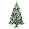 Image de GIANTEX Sapin de Noël Artificiel Floqué 180 CM- Arbre de Noël Blanc- Support en Fer Pliable- 928 Branches en PVC- Décor de Fête