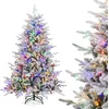 Image de Costway Sapin De Noël 186 Cm, 8 Modes D'eclairage, 820 Branches Articulées Avec 260 Led, Arbre De Décoration Pré-éclairé
