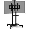 Image de Costway support tv sur pied mobile pour écrans plats et incurvés 32 à 70, chariot tv à roulettes réglable 2 étagères