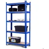 Image de Meuble de Rangement Multi-Usage à 5 Niveaux COSTWAY Charge 130KG par Niveau Étagère de Garage pour Atelier Cuisine Entrepôt Bleu