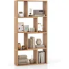 Image de Costway Bibliothèque Étagère À 8 Compartiments Ouvertes,meuble De Rangement,bibliothèque De Cloison 20x60x120cm Nature