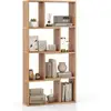 Image de Costway bibliothèque étagère à 8 compartiments ouvertes, meuble de rangement avec kits anti-basculement, bibliothèque de cloison pour salon, chambre, bureau, 20 x 60 x 120 cm (naturel)
