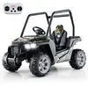 Image de Voiture Électrique Enfant 24V - COSTWAY Télécommande 24 G Suspensions à Ressort Musique Klaxon Radio LED MP3 USB Vert