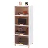 Image de Boîte rangement empilable 150l, 4 caisses avec couvercles, portes magnétiques, pour chaussures jouets