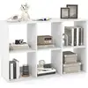 Image de Costway bibliothèque cube à 2 niveaux, etagère de rangement avec 6 compartiments ouverte, etagère de présentation à 6 casiers, blanc