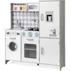 Image de Costway Cuisine Enfant En Bois Avec Effets Sonores Et Lumières,machine À Laver Et Micro-ondes,pour Enfant De 3 Ans+