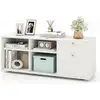 Image de Meuble tv 108 x 39 x 50 cm, 2 tiroirs & 4 compartiments, commode bohême pour 49 au max (blanc)