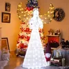 Image de COSTWAY Ange de Noël Pré-éclairé de 155cm avec 150 Lumières LED Décoration de Noël Lumineux pour Intérieur et Extérieur