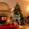 Image de COSTWAY Renne de Noël Pré-éclairé 186 cm avec 300 LED Blanc Chaud Décoration en 3D-Cerf Mâle Debout Eclairé Extérieur/Intérieur