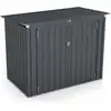 Image de Abris de jardin, abri à outils en métal extérieur, couvercle relevable, design doubles portes, structure renforcée, 172x100x129cm, gris