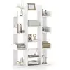 Image de Costway bibliothèque arbre, 13 étagères ouvertes, meuble de rangement pour livres, etagère décorative autoportante, pour salon, bureau (blanc)
