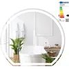 Image de COSTWAY 60 x 54 cm Miroir de Salle de Bain 3 Couleurs Fonction Mémoire Interrupteur Tactile Fonction Antibuée Bord Blanc