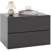 Image de Costway table de chevet suspendue, table de chevet murale 2 tiroirs, tiroir suspendu, etagere murale tiroir pour chambre, salon(gris)