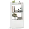 Image de COSTWAY Bibliothèque avec Grand Tiroir et Etagère Ouverte à 3 Niveaux Kits Anti-basculement pour Salon Bureau Chambre Blanc