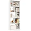 Image de Bibliothèque Autoportant à 5 Niveaux COSTWAY Etagère Ouverte de Rangement en Bois avec 10 Compartiments pour Salon Bureau Chambre