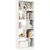 Image de Costway bibliothèque à 5 niveaux, etagère de rangement en bois avec 10 compartiments, séparateur de pièce au sol, etagère ouverte en bois autoportante, pour chambre, bureau, salon, blanc