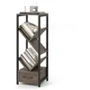 Image de Bibliothèque à 4 Niveaux COSTWAY Forme d'Arbre Tiroir Kits Anti-Basculement Étagère de Présentation pour Salon Chambre Bureau