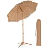 Image de Costway 175 Cm Parasol Style Hawaïen Avec Pied Pliant Et Inclinaison À Bouton-poussoir, Sac De Transport