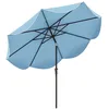 Image de COSTWAY Parasol de Jardin Inclinable  280 x 245 cm à Double Toit avec Manivelle 8 Baleines pour Jardin Patio et Piscine Marine