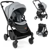Image de COSTWAY Poussette Canne Pliable Bébé avec Siège Réversible & Dossier Inclinable Panier Inférieur Harnais à 5 Points 15 kg Gris
