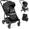 Image de COSTWAY Poussette Canne Pliable Bébé avec Siège Réversible & Dossier Inclinable Panier Inférieur Harnais à 5 Points 15 kg Noir