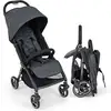 Image de Costway poussette canne bébé compacte légèr, dossier & auvent réglables, panier inférieur, harnais 5 points(gris)