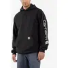 Image de Sweat à capuche Carhartt Logo sur la manche noir pur - L