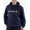 Image de Sweat à capuche Carhartt Signature Logo bleu marine - M