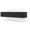 Image de Meuble Tv Mural Noir Mat 140x40x30 Cm Bingo Meuble Hi-fi Sideboeard Commode À Suspendre